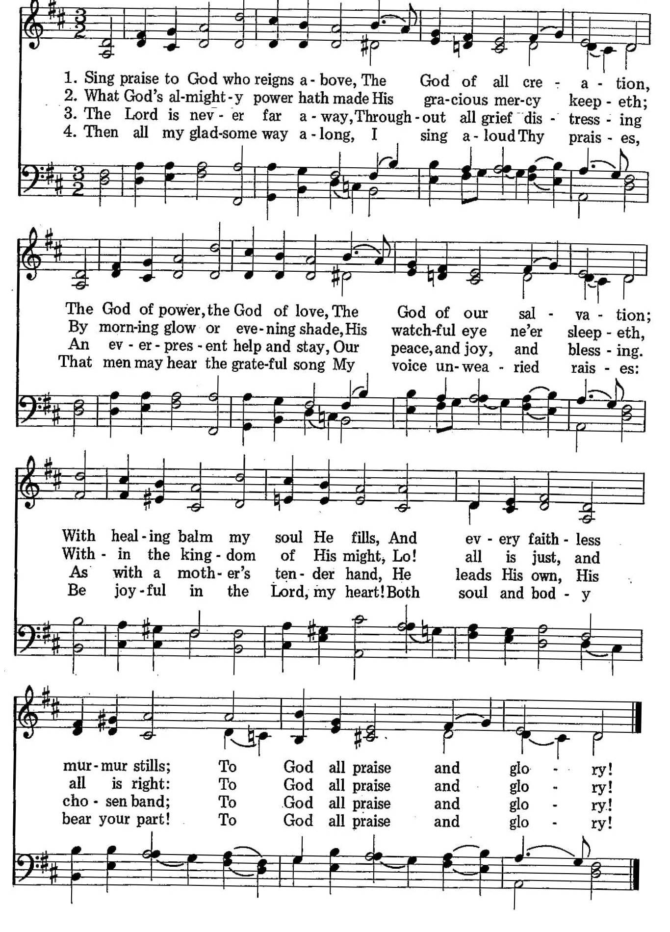 029 – Sing Praise to God sheet music